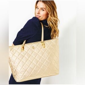 Lilly Pulitzer Meena Quilted Leather Tote